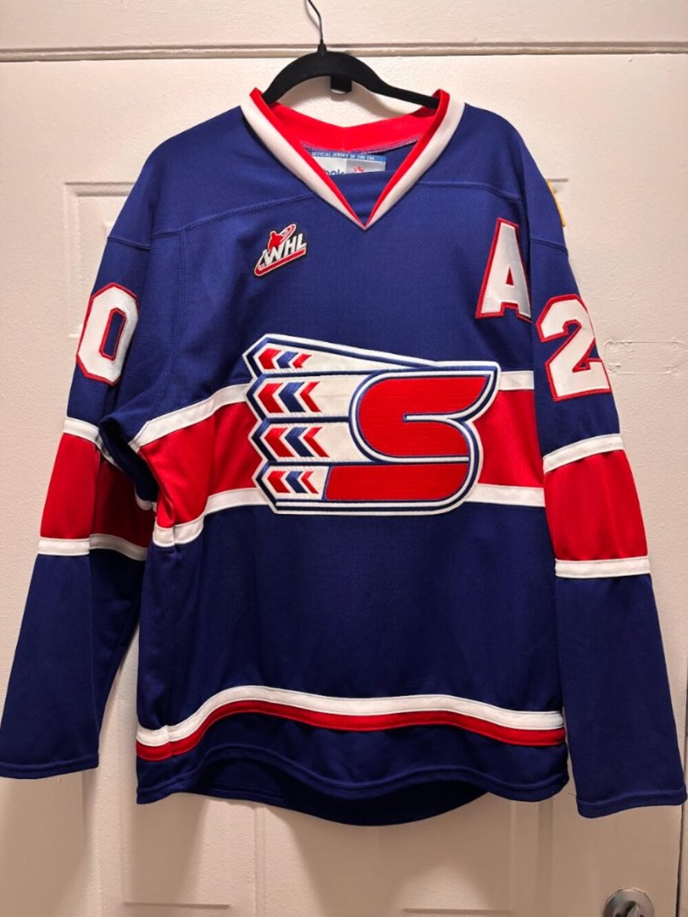 2010s Reebok Greg Leeb Spokane Chiefs Jersey, L